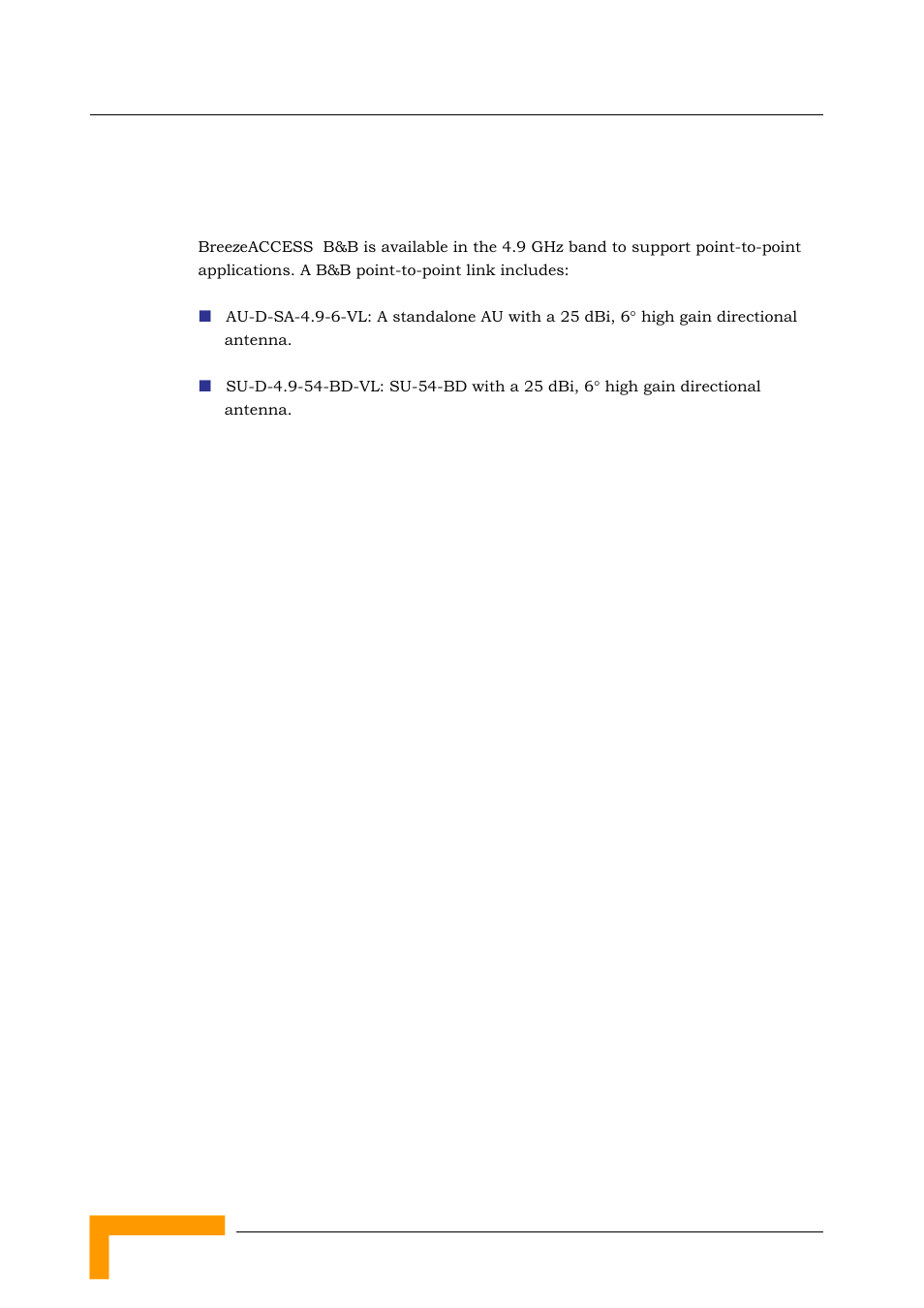 4 breezeaccess b&b (4.9 ghz only) | Alvarion BREEZEACCESS SW VERSION 5.1 User Manual | Page 44 / 273