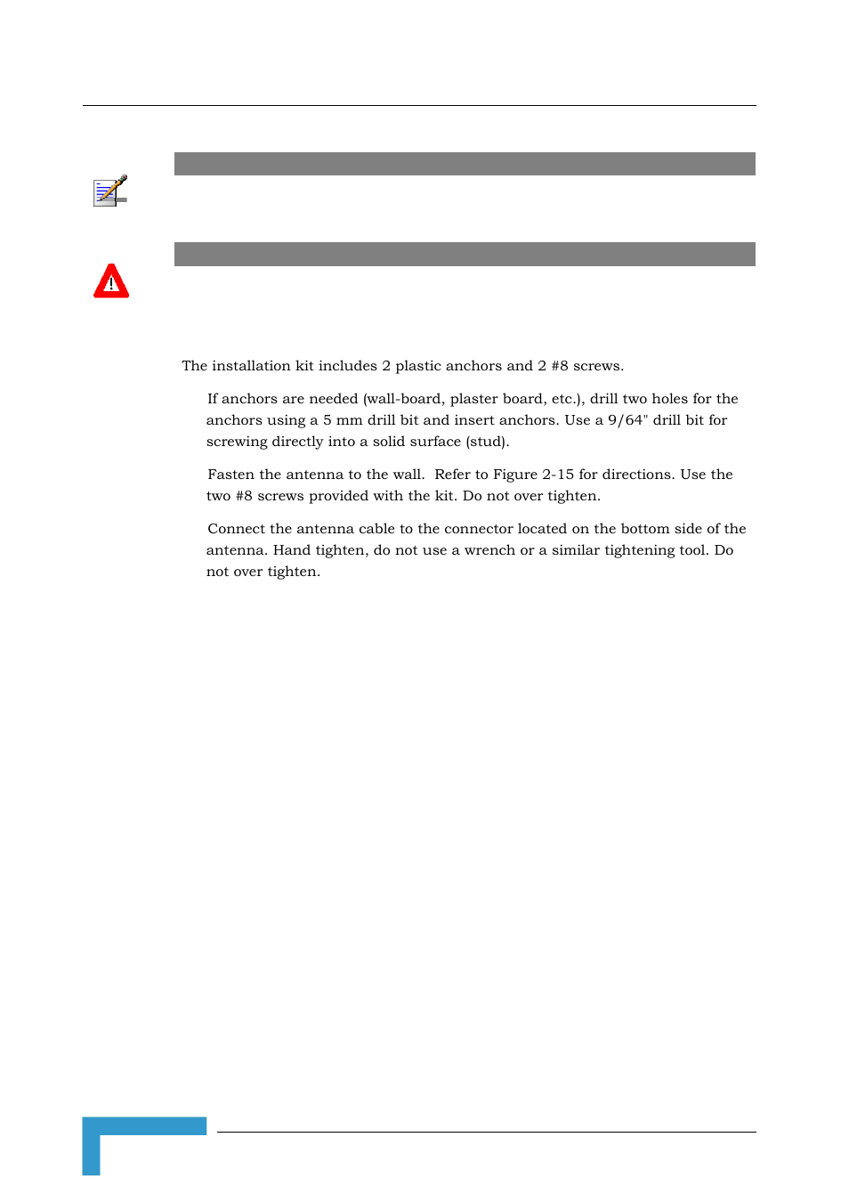 1 wall mount | Alvarion BREEZEACCESS SW VERSION 5.1 User Manual | Page 90 / 273