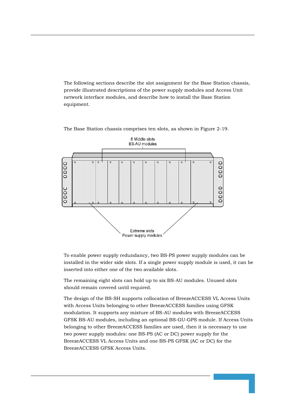 6 installing the modular base station equipment, 1 bs-sh slot assignment | Alvarion BREEZEACCESS SW VERSION 5.1 User Manual | Page 95 / 273