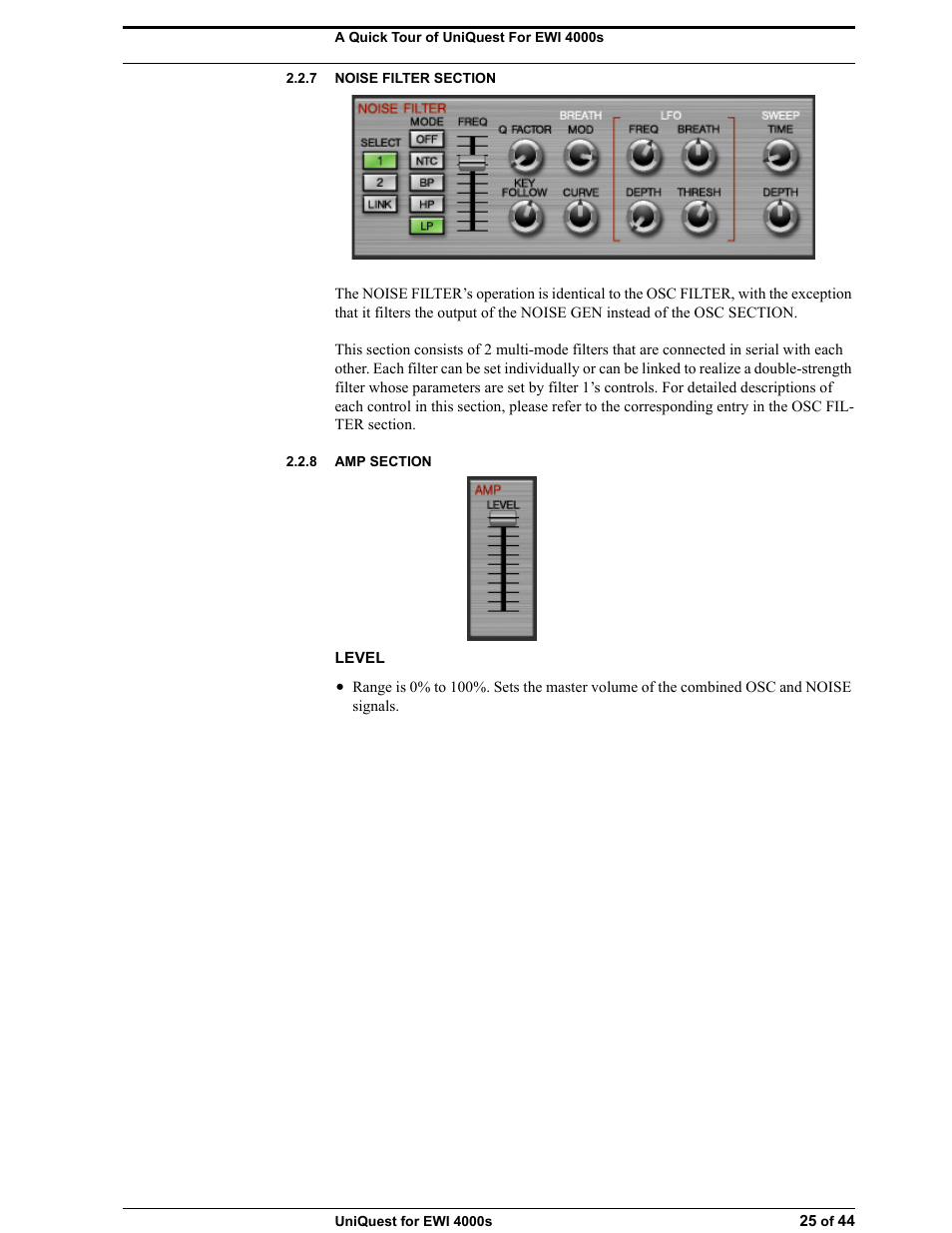 7 noise filter section, 8 amp section | Akai UNIQUEST 4000S User Manual | Page 25 / 44