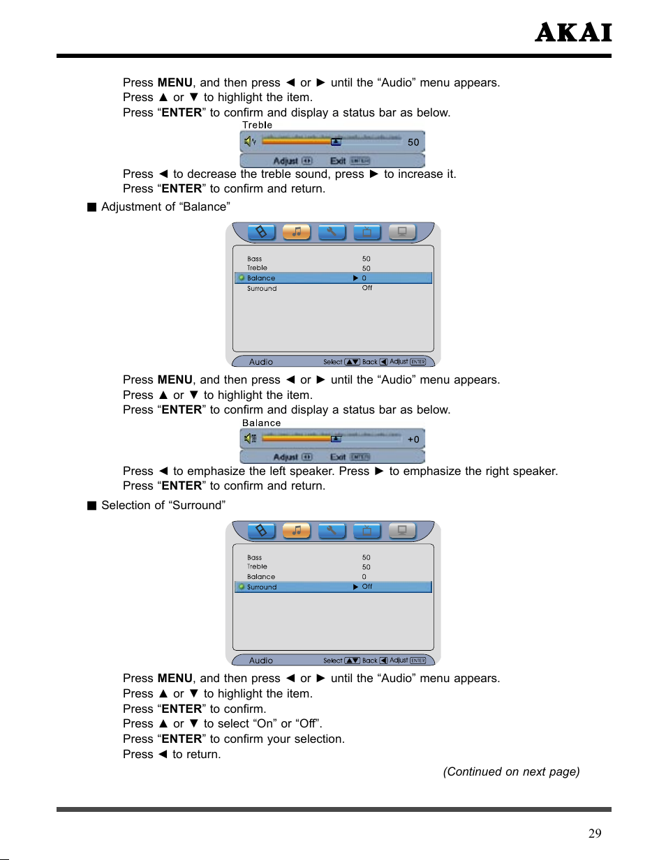 Akai LCT3226 User Manual | Page 30 / 50