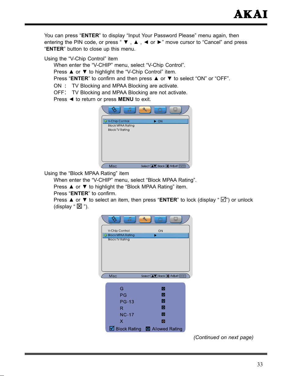 Akai LCT3226 User Manual | Page 34 / 50