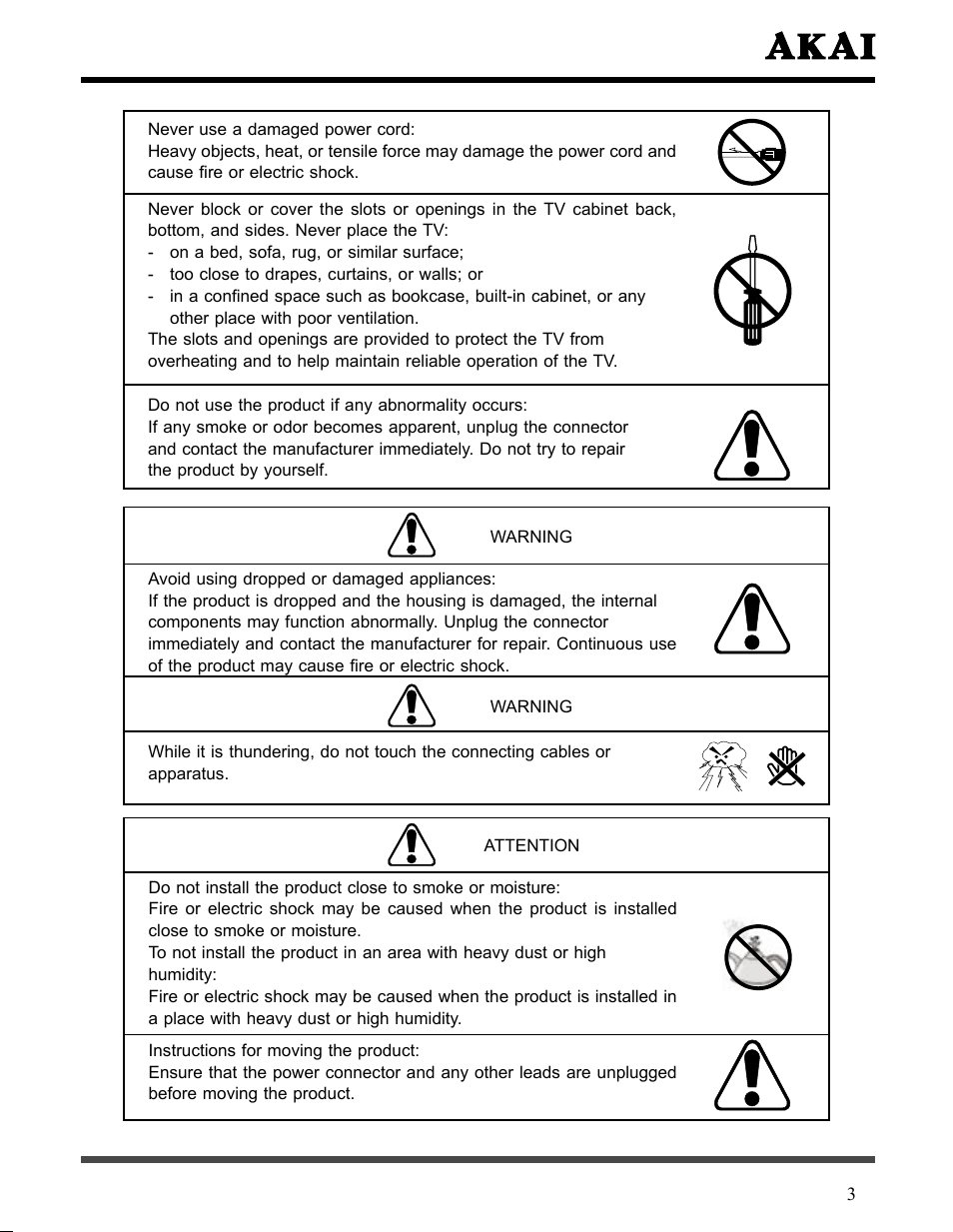 Akai LCT3226 User Manual | Page 4 / 50