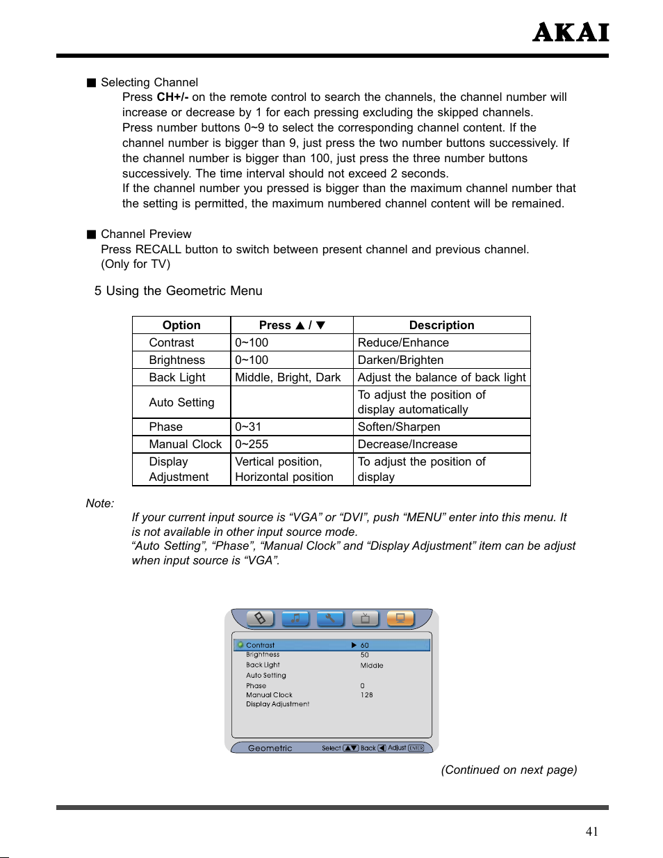 Akai LCT3226 User Manual | Page 42 / 50