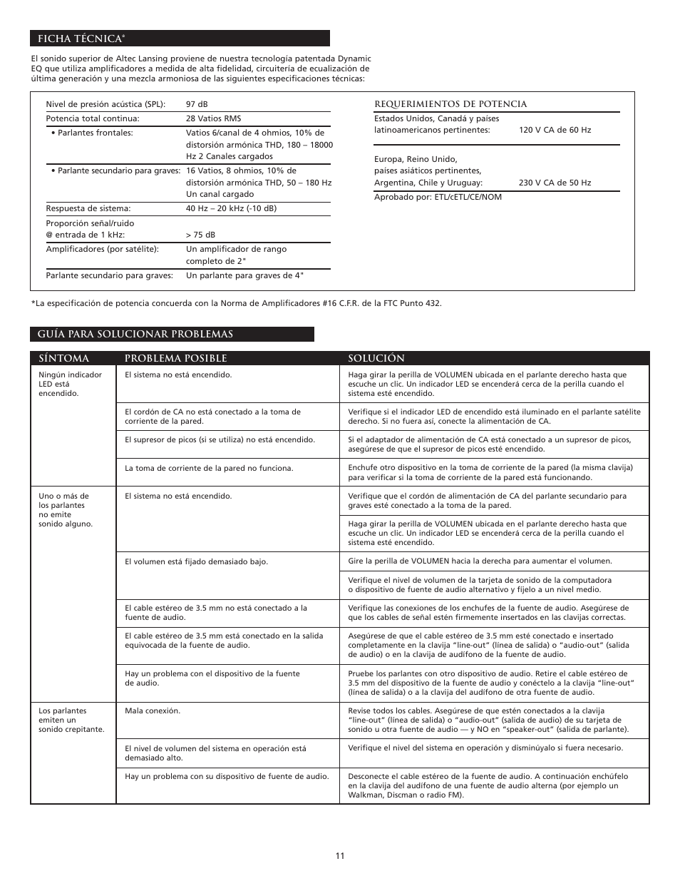 Altec Lansing VS2121 User Manual | Page 12 / 19