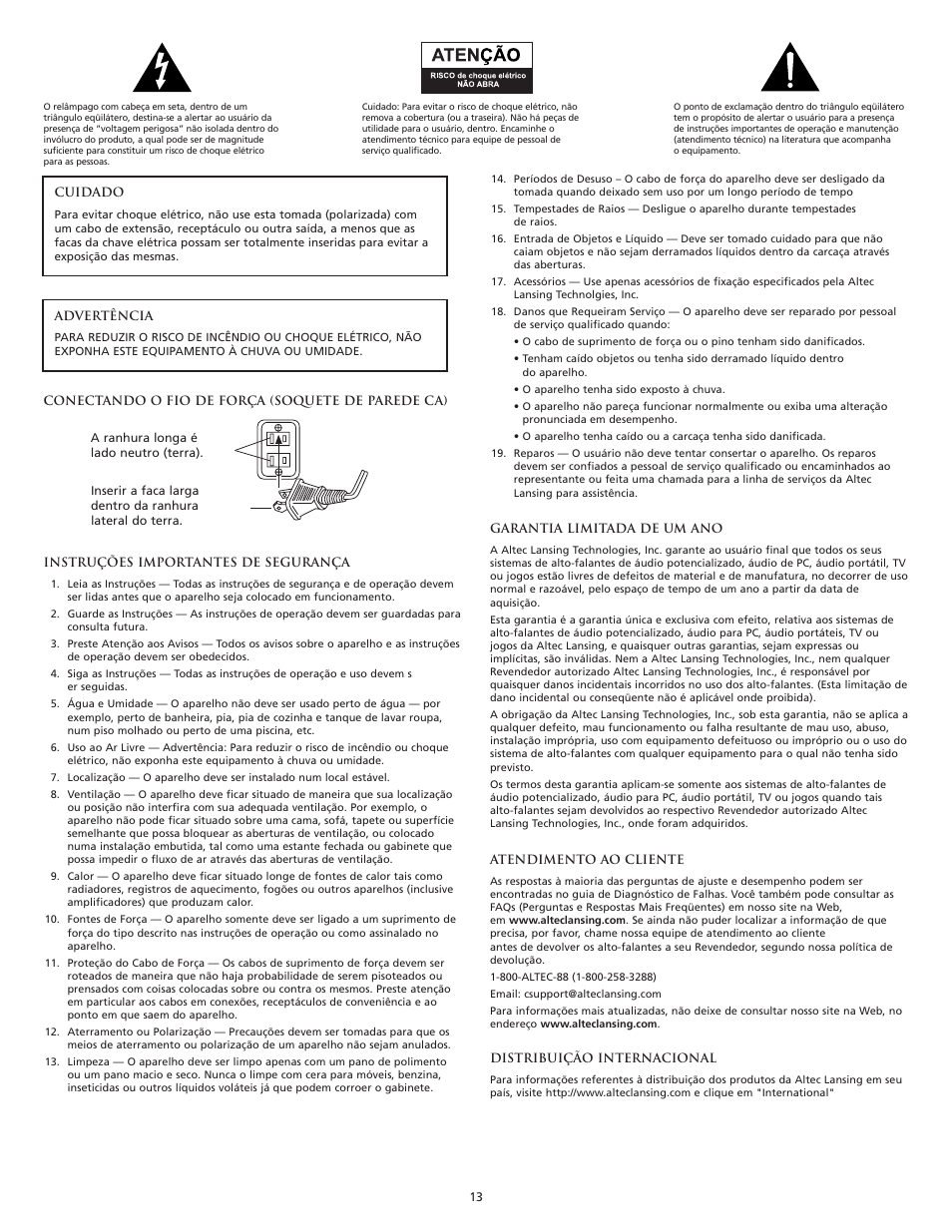 Altec Lansing VS2121 User Manual | Page 14 / 19