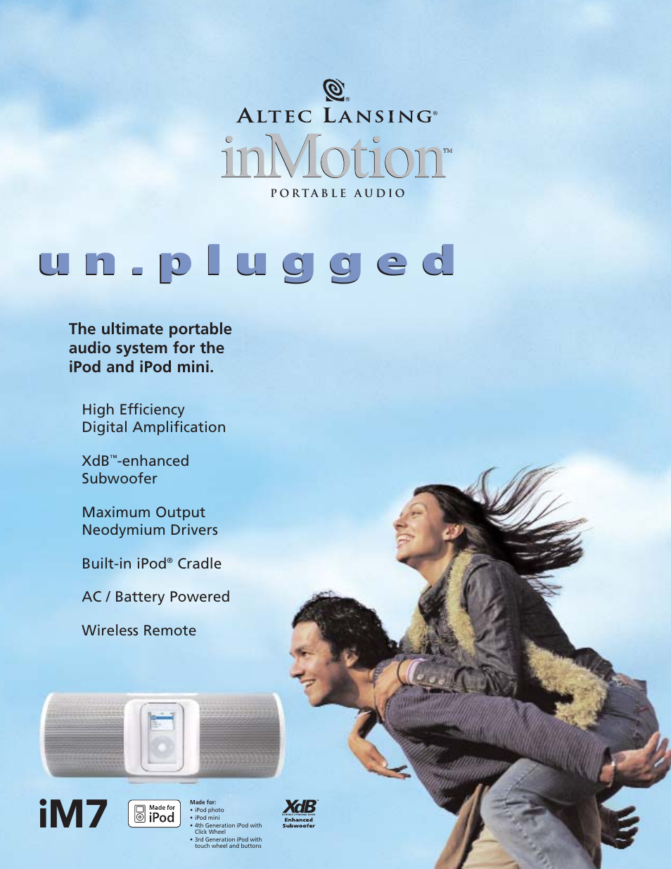 Altec Lansing inMotion IM7 User Manual | 2 pages