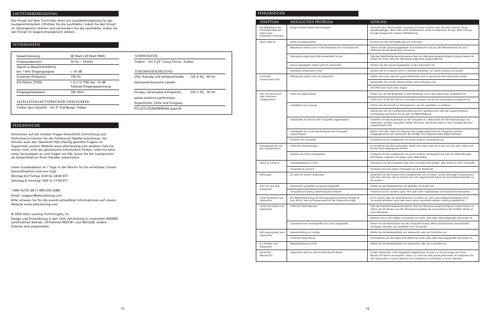 Altec Lansing XA3021 User Manual | Page 9 / 10