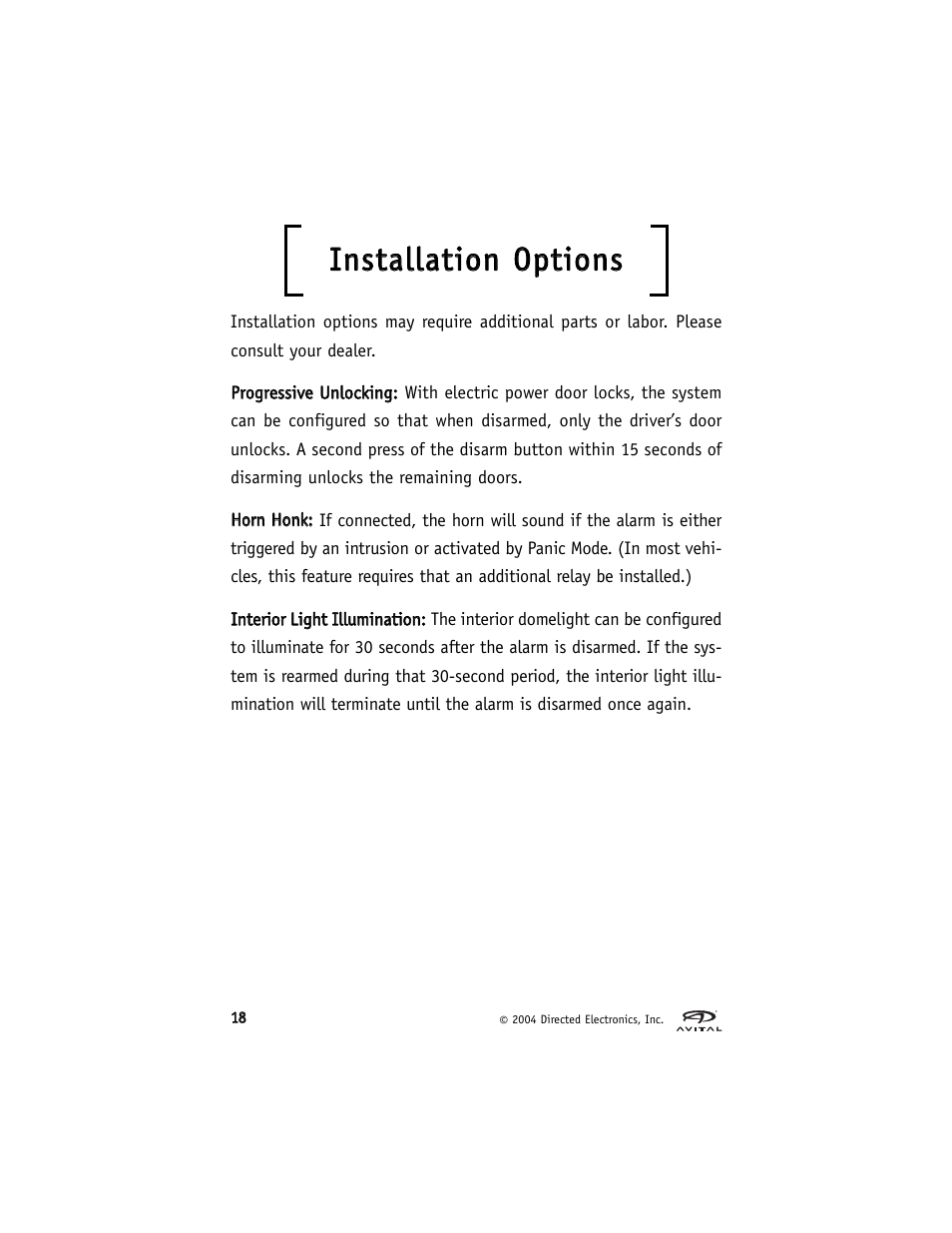Avital 2300 User Manual | Page 22 / 26
