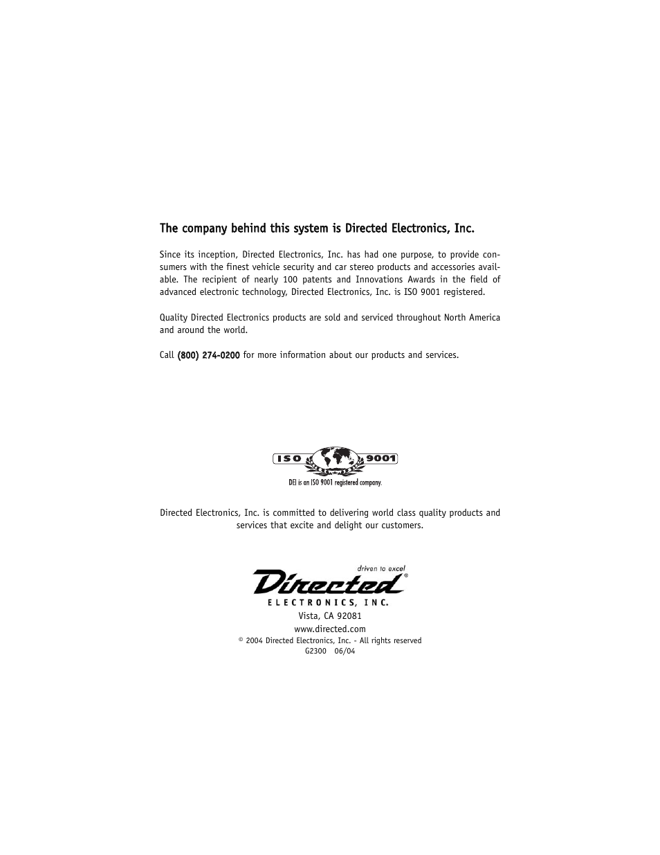Avital 2300 User Manual | Page 26 / 26