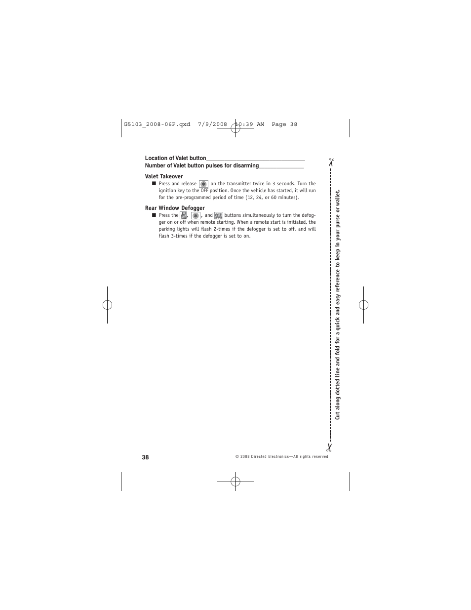 Avital G5103 User Manual | Page 41 / 43