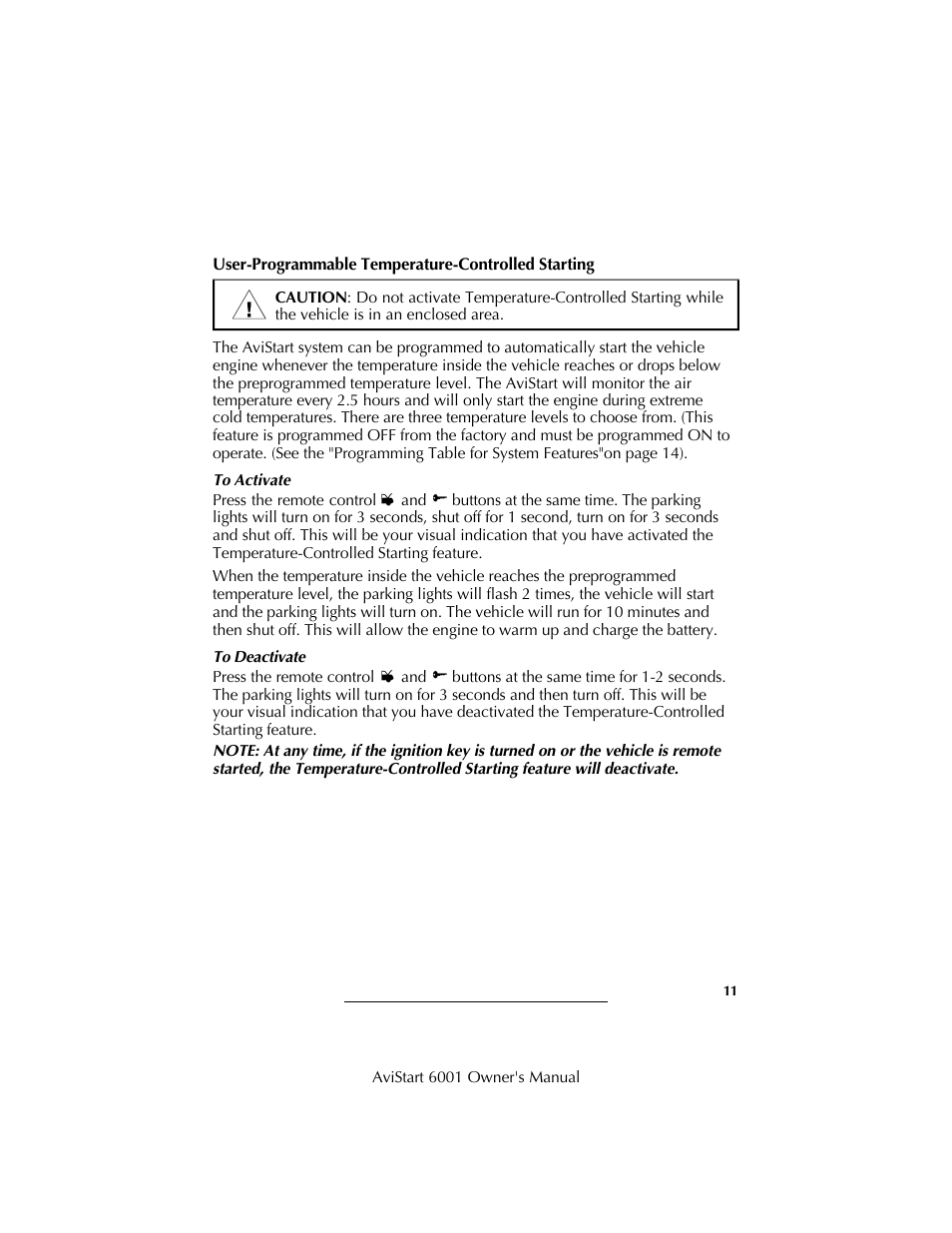 Avital AviStart 6001 User Manual | Page 13 / 20