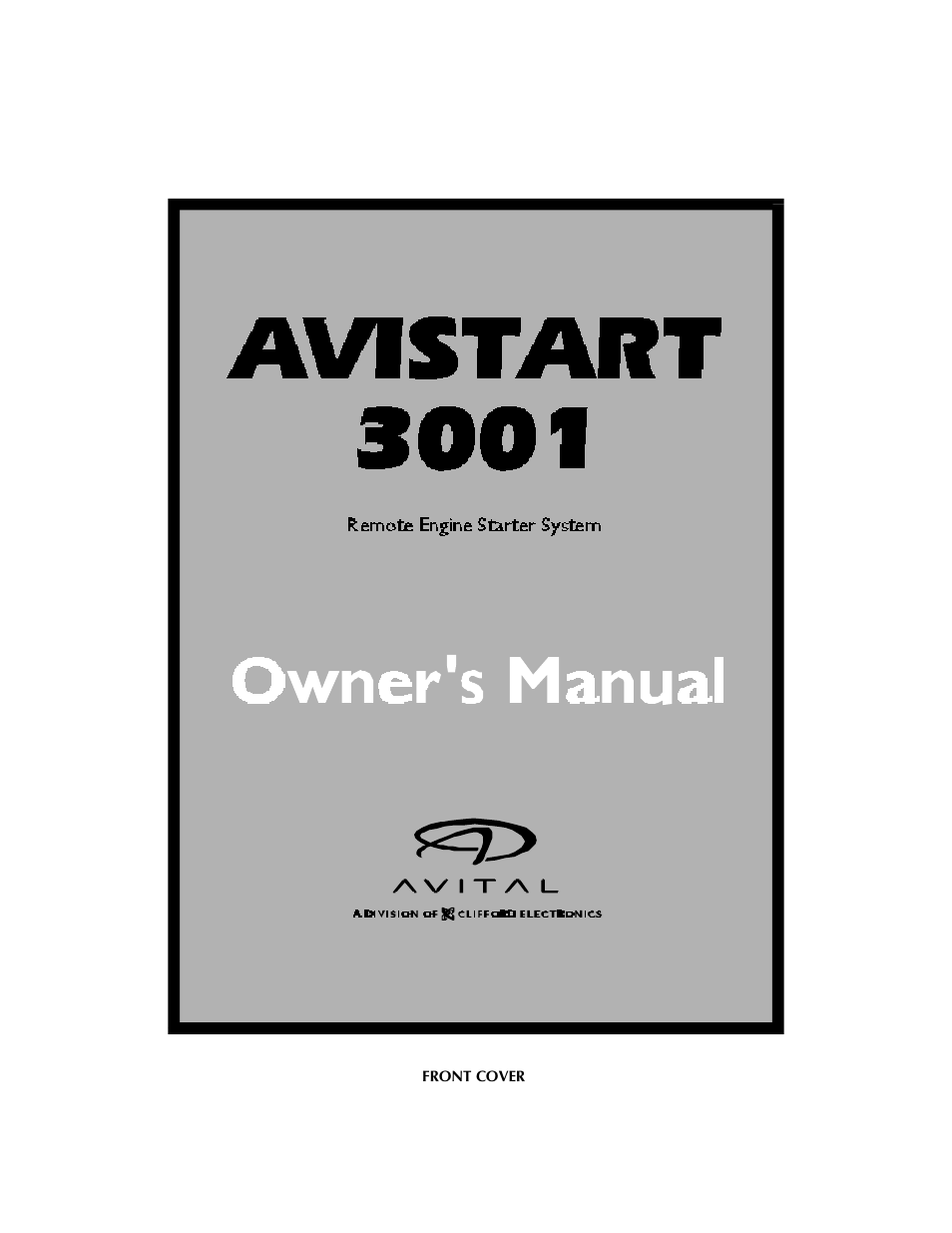 Avital AVISTART 3001 User Manual | 12 pages