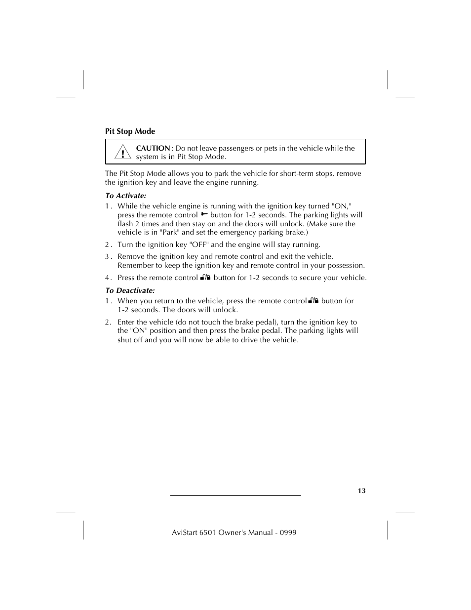 Avital AVISTART 6501 User Manual | Page 15 / 20