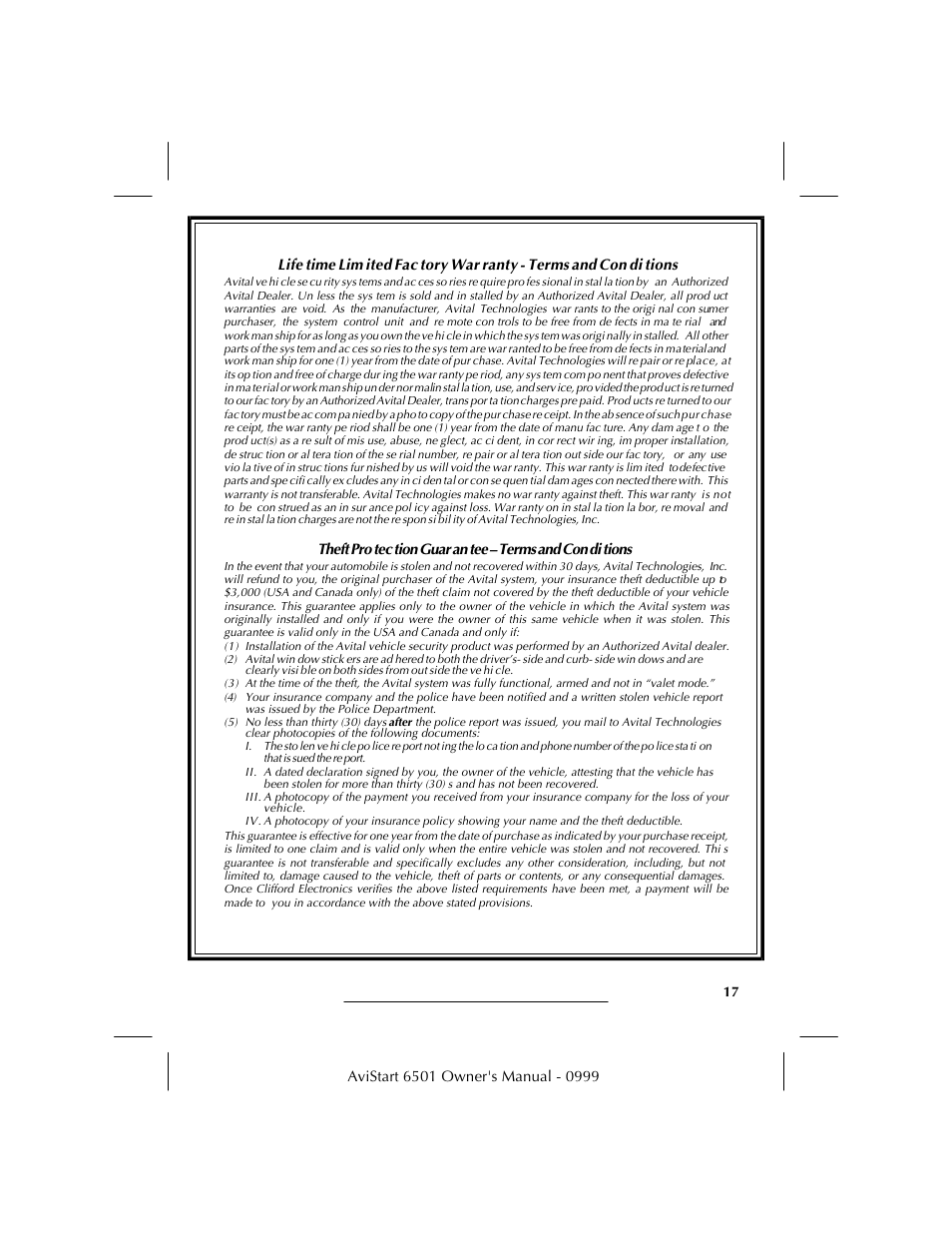 Avital AVISTART 6501 User Manual | Page 19 / 20