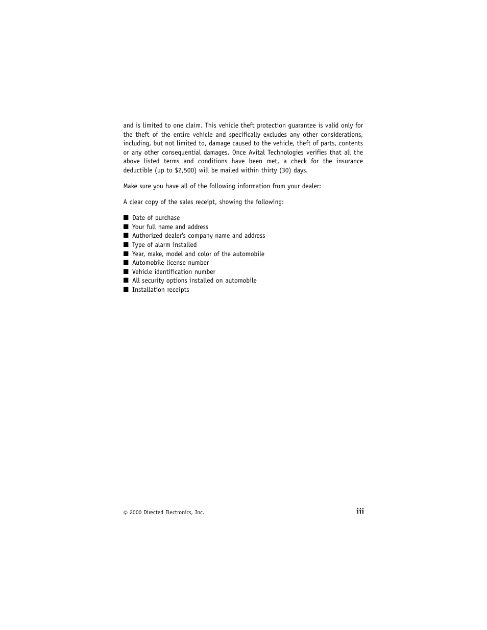 Avital 3300 User Manual | Page 4 / 40