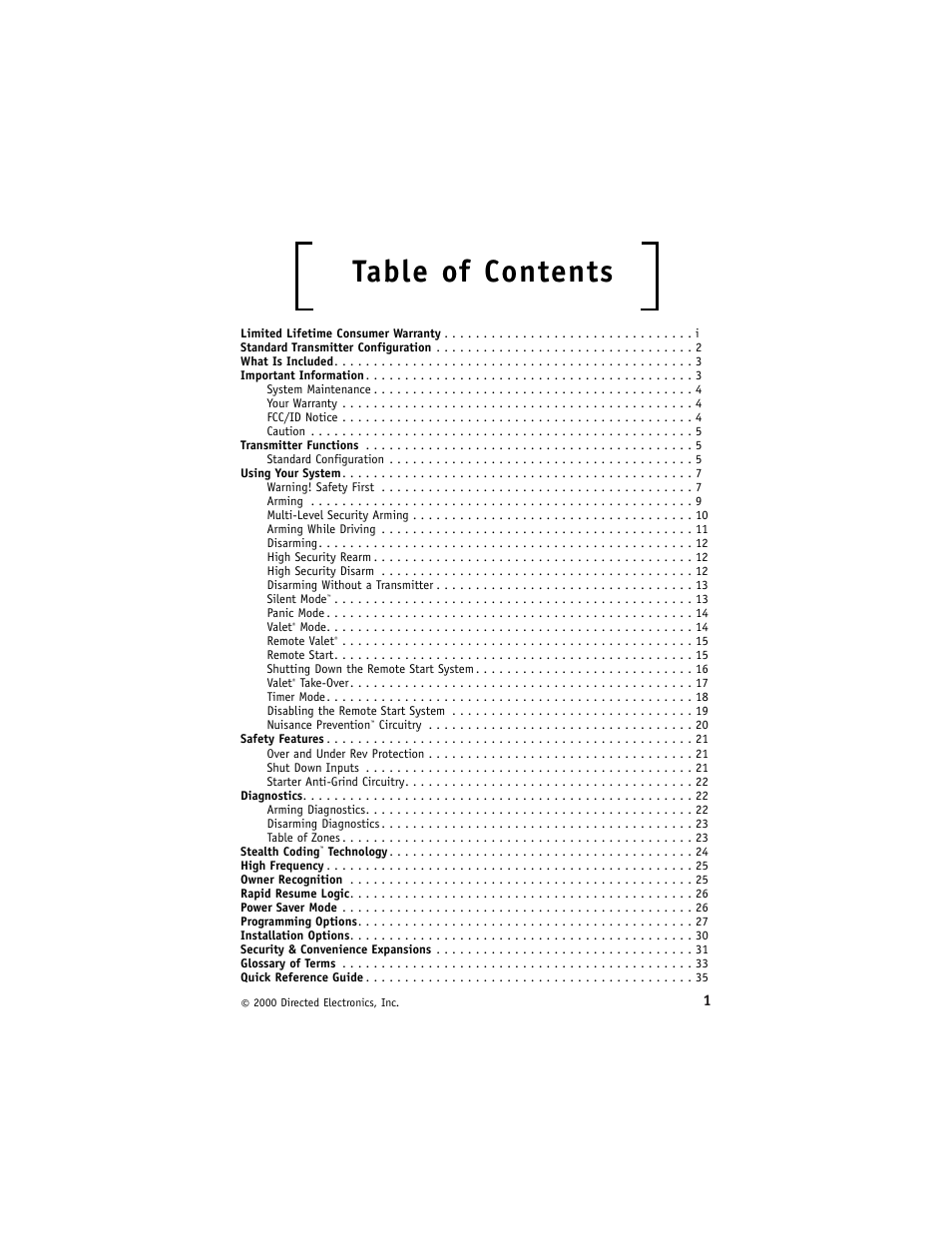 Avital 3300 User Manual | Page 5 / 40