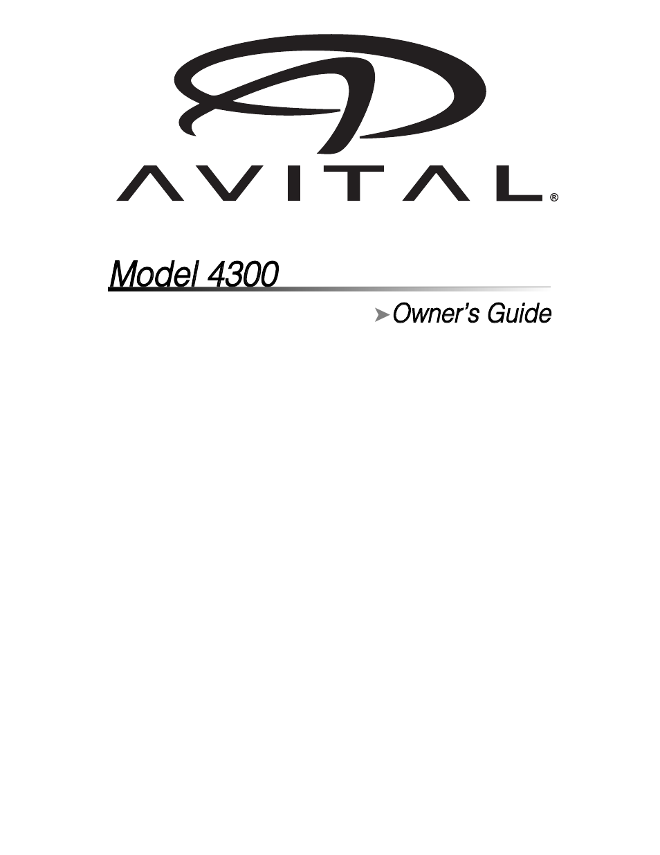 Avital Model 4300 User Manual | 45 pages