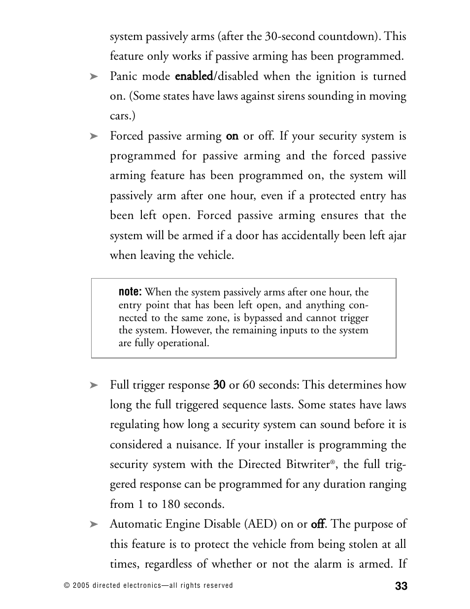 Avital Model 4300 User Manual | Page 36 / 45