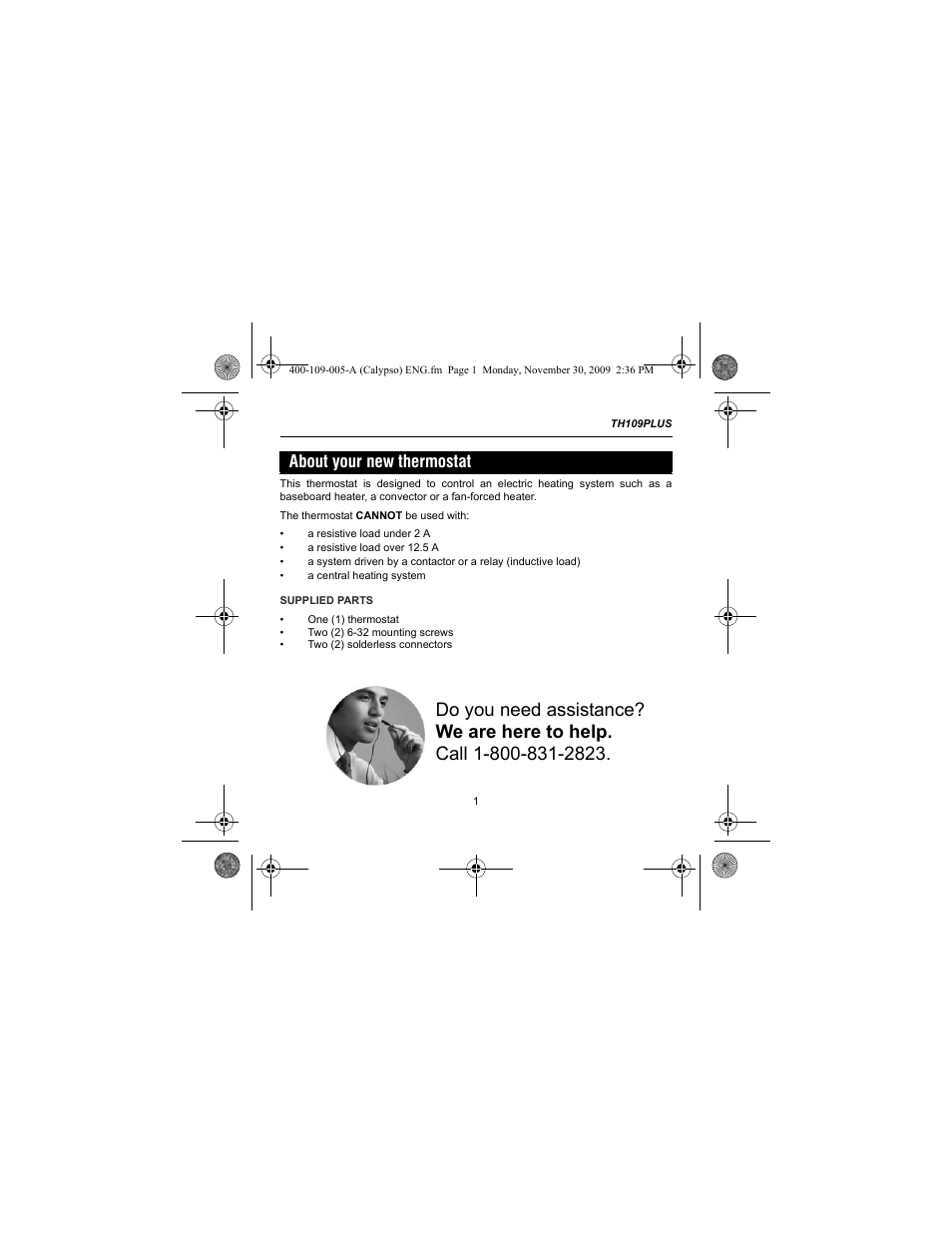 About your new thermostat | Aube Technologies TH109PLUS User Manual | Page 3 / 14