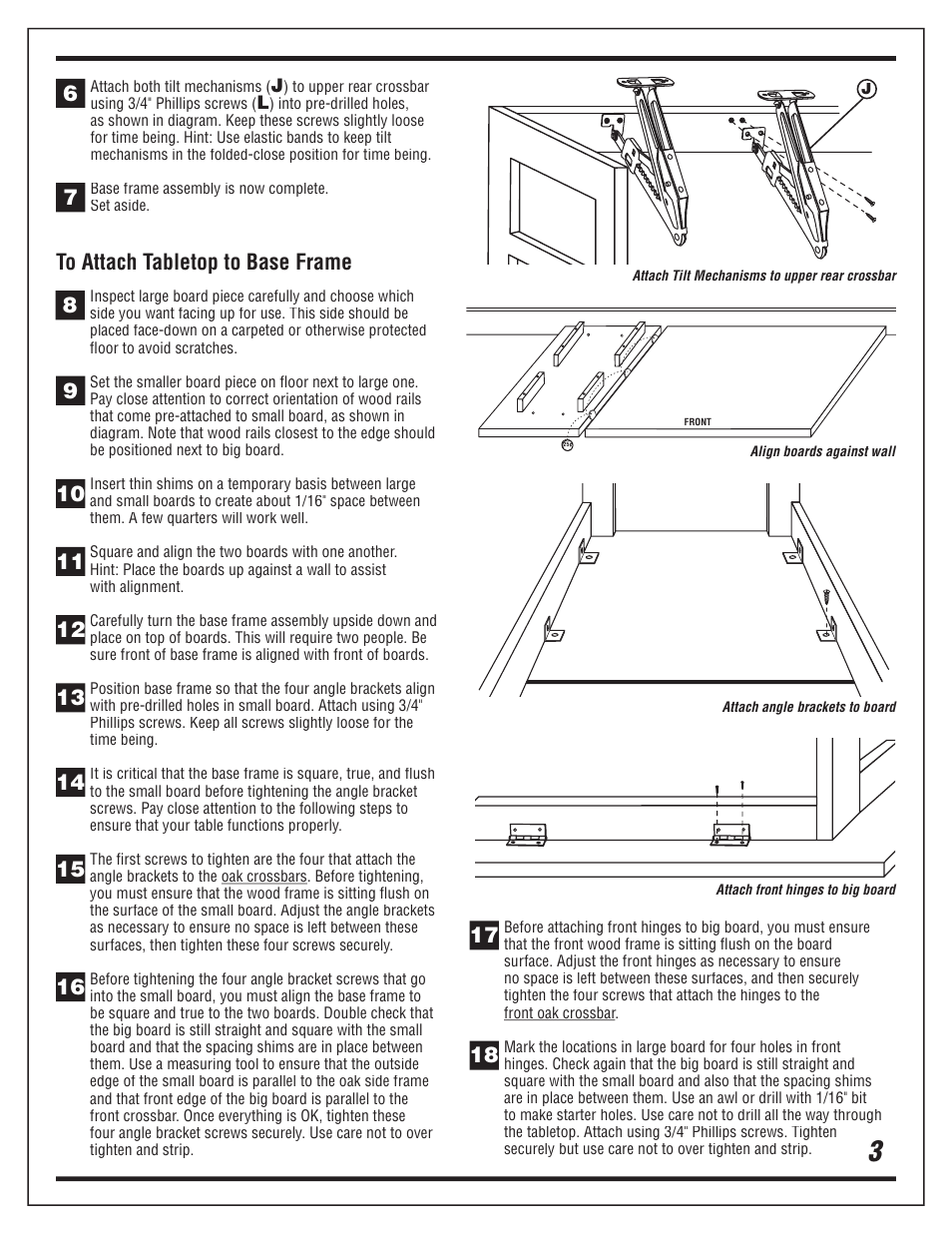 Alvin Split Top Drafting Tables Titan II User Manual | Page 3 / 4