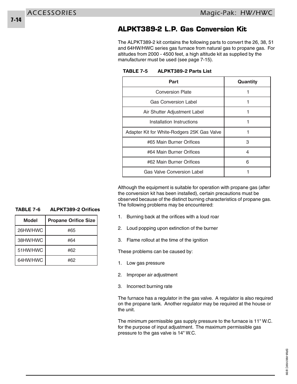 Alpkt389-2 l.p. gas conversion kit | Armstrong World Industries HWC PREMIER 183 User Manual | Page 136 / 196