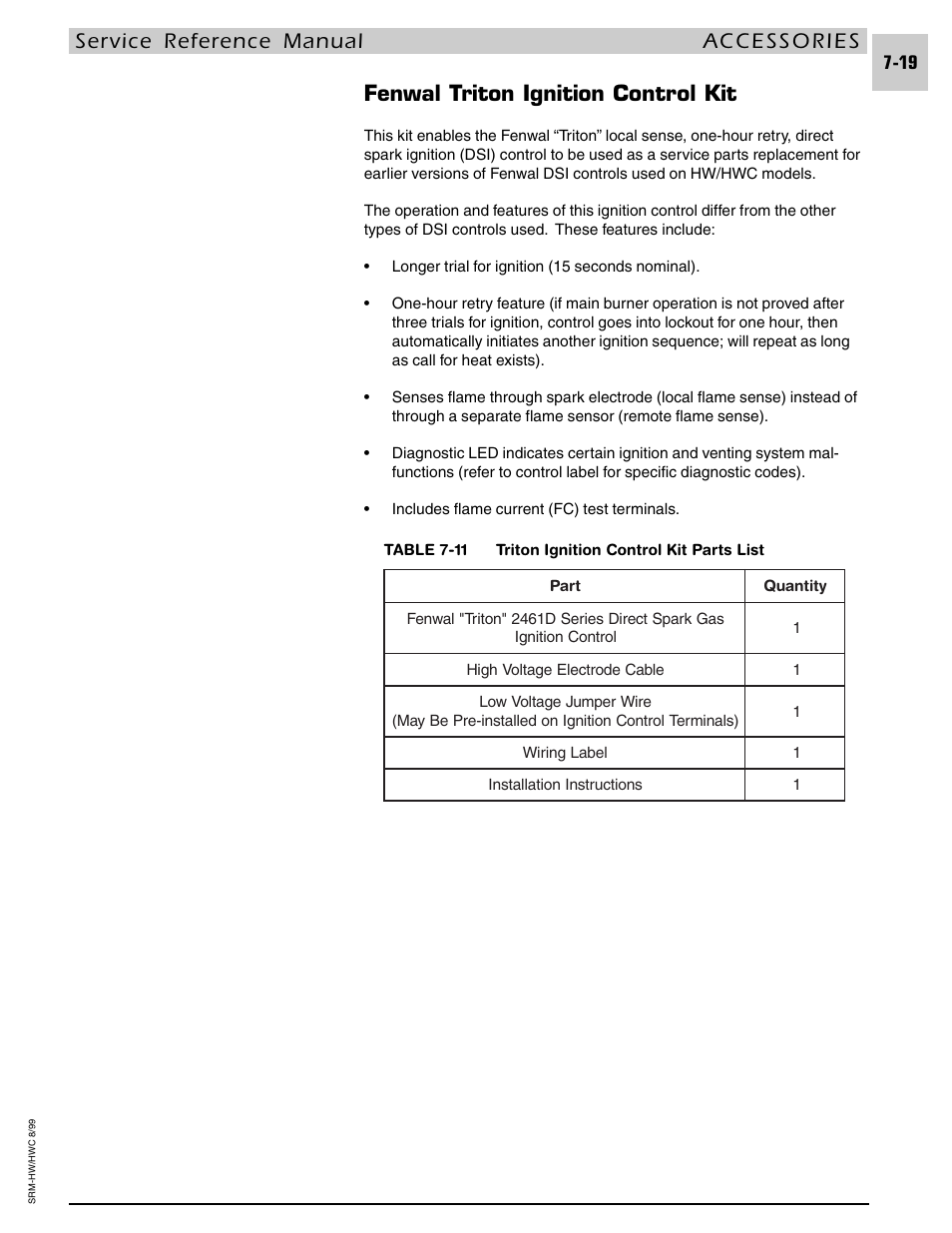 Fenwal triton ignition control kit | Armstrong World Industries HWC PREMIER 183 User Manual | Page 141 / 196