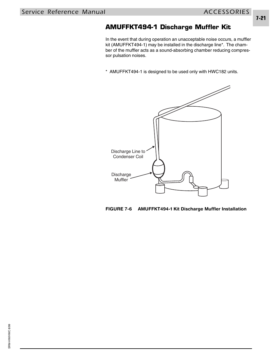 Amuffkt494-1 discharge muffler kit | Armstrong World Industries HWC PREMIER 183 User Manual | Page 143 / 196