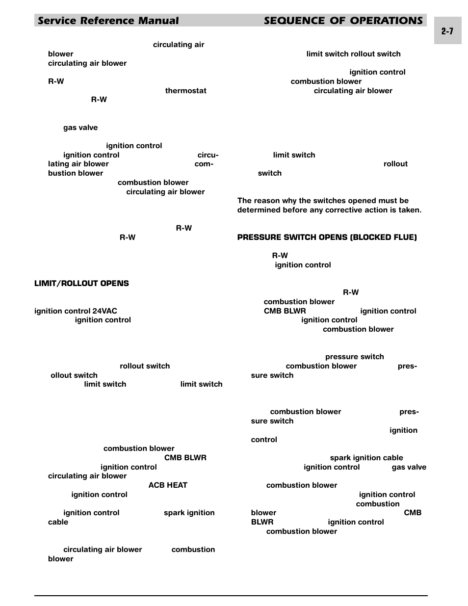 Service reference manual sequence of operations | Armstrong World Industries HWC PREMIER 183 User Manual | Page 17 / 196