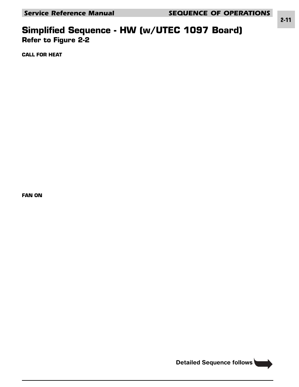 Simplified sequence - hw (w/utec 1097 board), Service reference manual sequence of operations, Refer to figure 2-2 | Armstrong World Industries HWC PREMIER 183 User Manual | Page 21 / 196