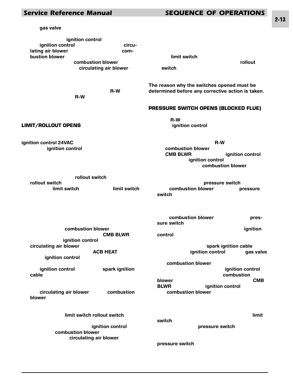Service reference manual sequence of operations | Armstrong World Industries HWC PREMIER 183 User Manual | Page 23 / 196