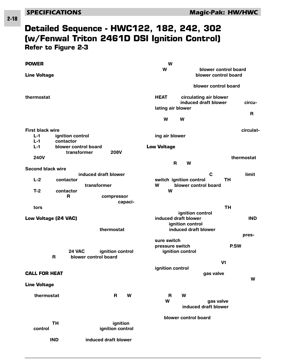 Specifications magic-pak: hw/hwc, Refer to figure 2-3 | Armstrong World Industries HWC PREMIER 183 User Manual | Page 28 / 196