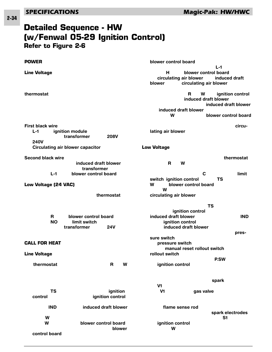 Specifications magic-pak: hw/hwc, Refer to figure 2-6 | Armstrong World Industries HWC PREMIER 183 User Manual | Page 44 / 196