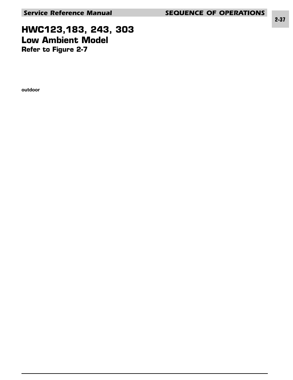 Service reference manual sequence of operations, Refer to figure 2-7 | Armstrong World Industries HWC PREMIER 183 User Manual | Page 47 / 196