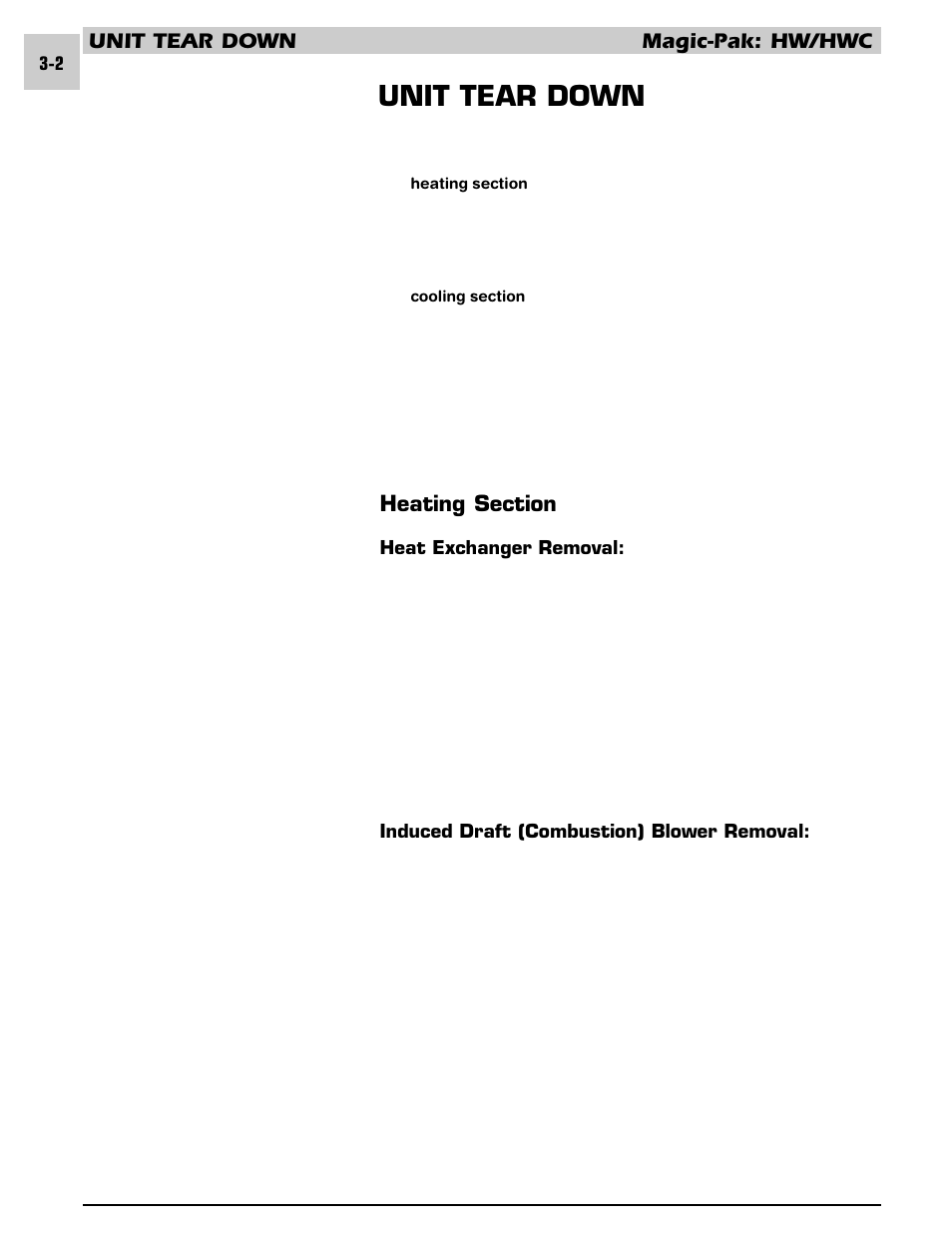 Unit tear down, Unit tear down magic-pak: hw/hwc | Armstrong World Industries HWC PREMIER 183 User Manual | Page 51 / 196