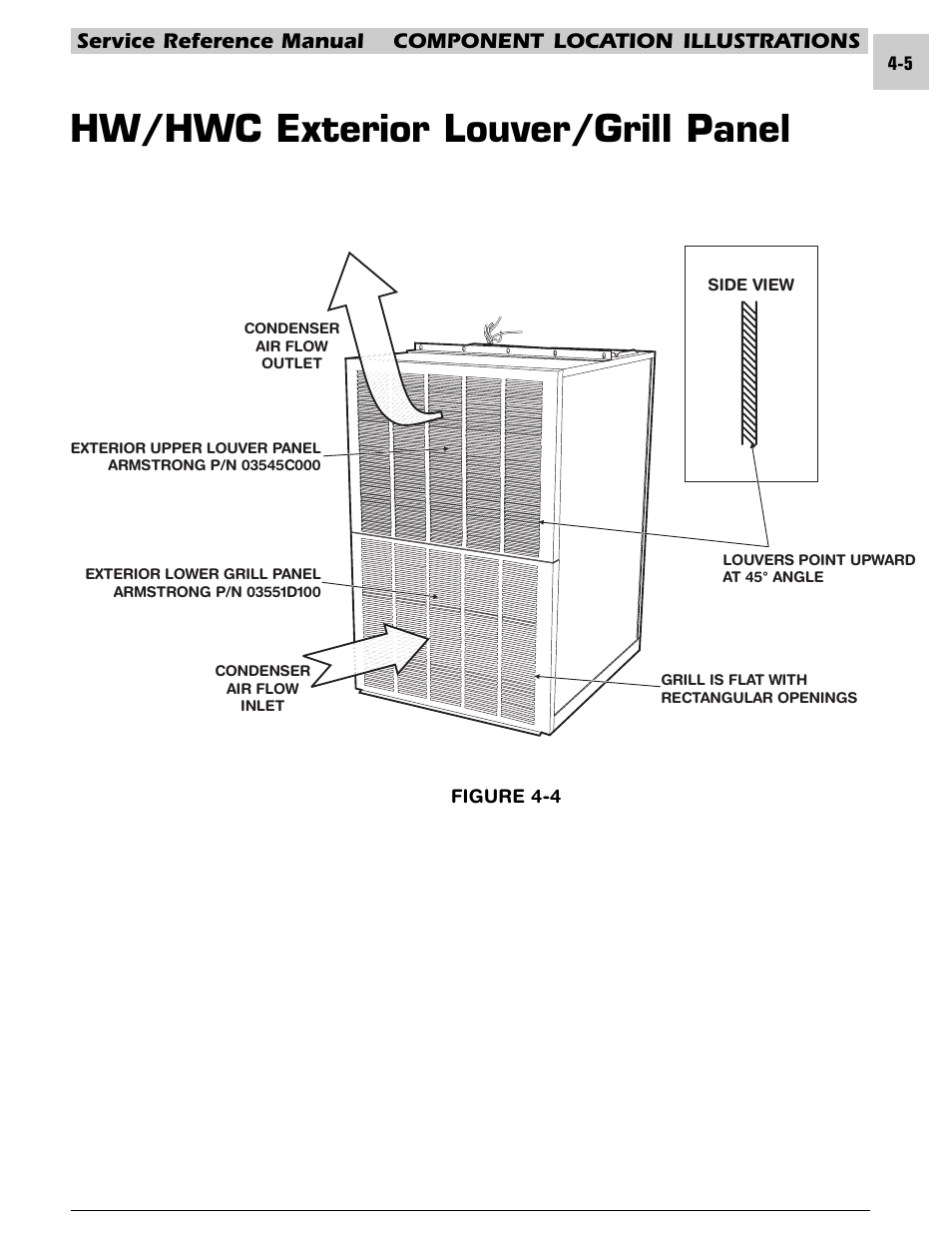 Hw/hwc exterior louver/grill panel | Armstrong World Industries HWC PREMIER 183 User Manual | Page 60 / 196