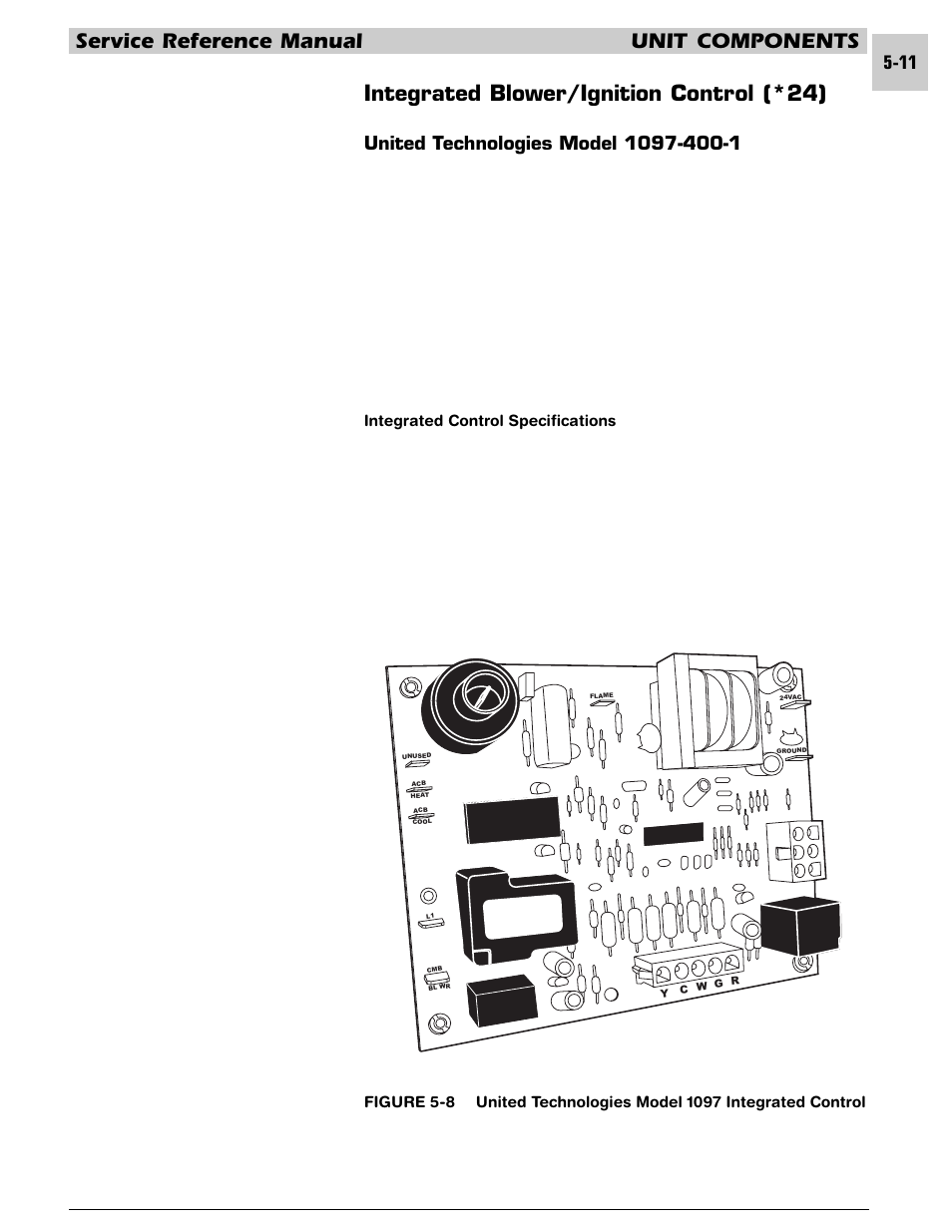 Service reference manual unit components, Integrated blower/ignition control (*24) | Armstrong World Industries HWC PREMIER 183 User Manual | Page 74 / 196