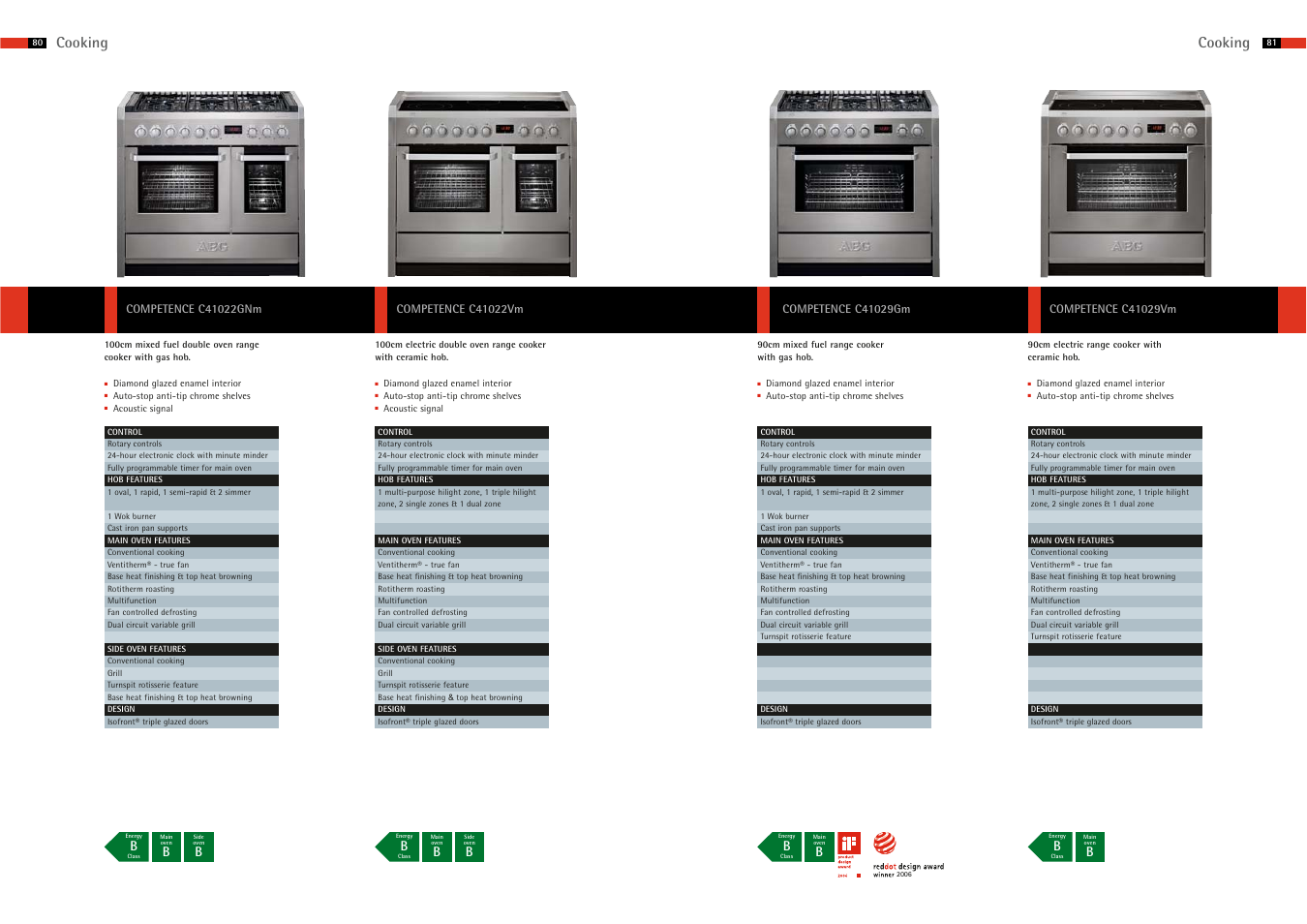 Cooking | AEG EFB975X User Manual | Page 2 / 2