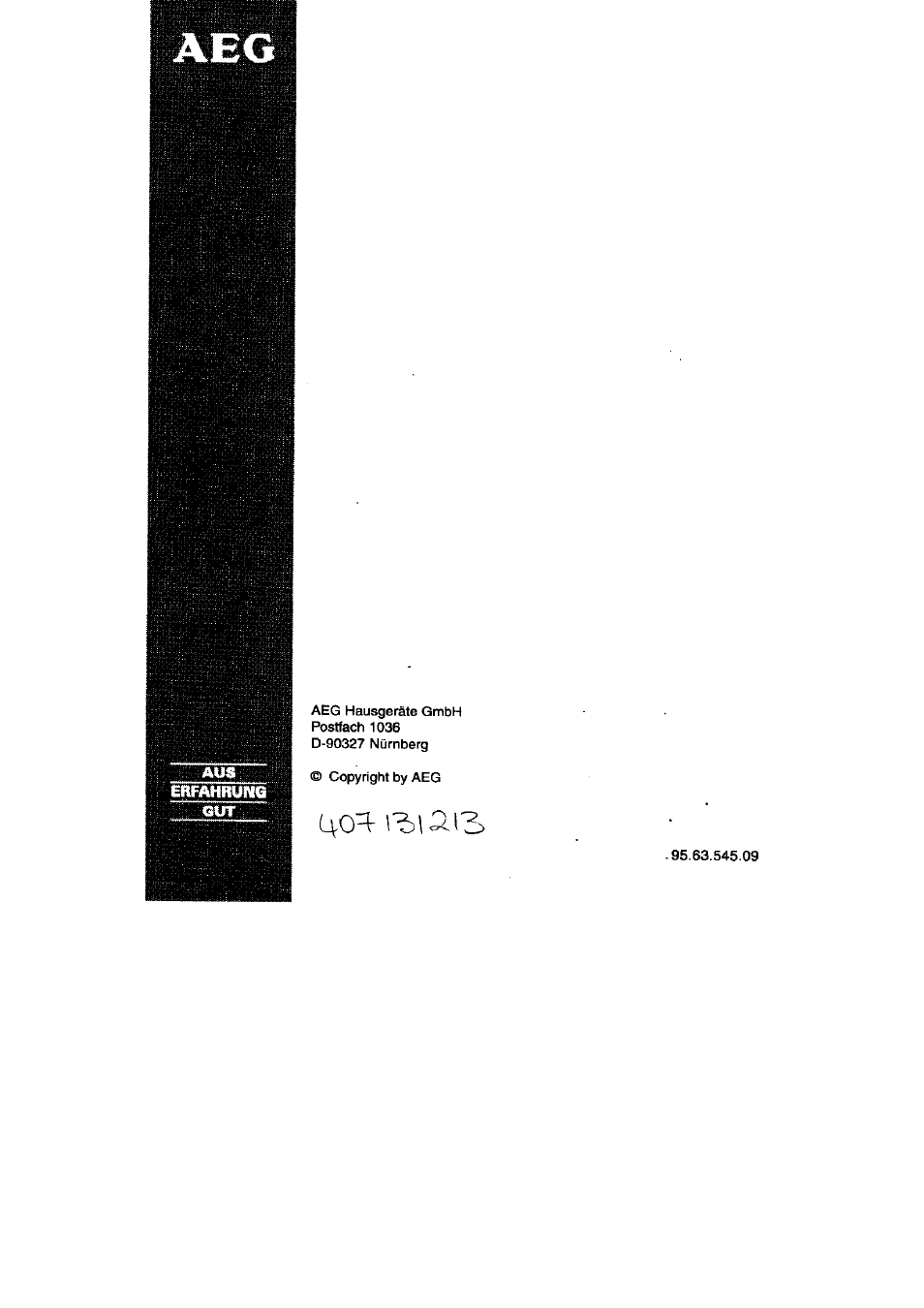 Ltrahru | AEG SANTO 3900 E User Manual | Page 9 / 9