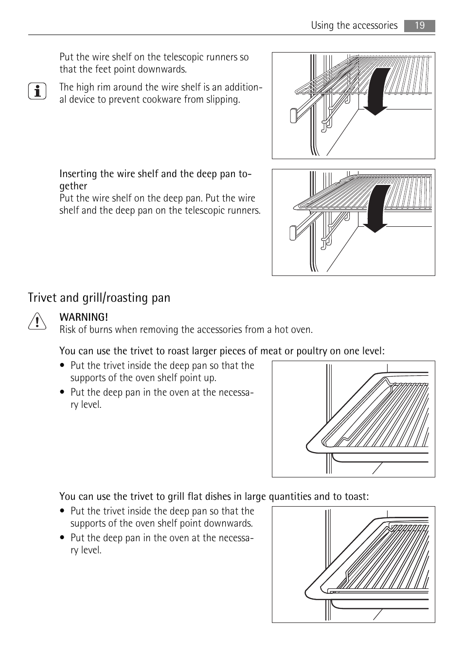 Trivet and grill/roasting pan | AEG BP8314001 User Manual | Page 19 / 32