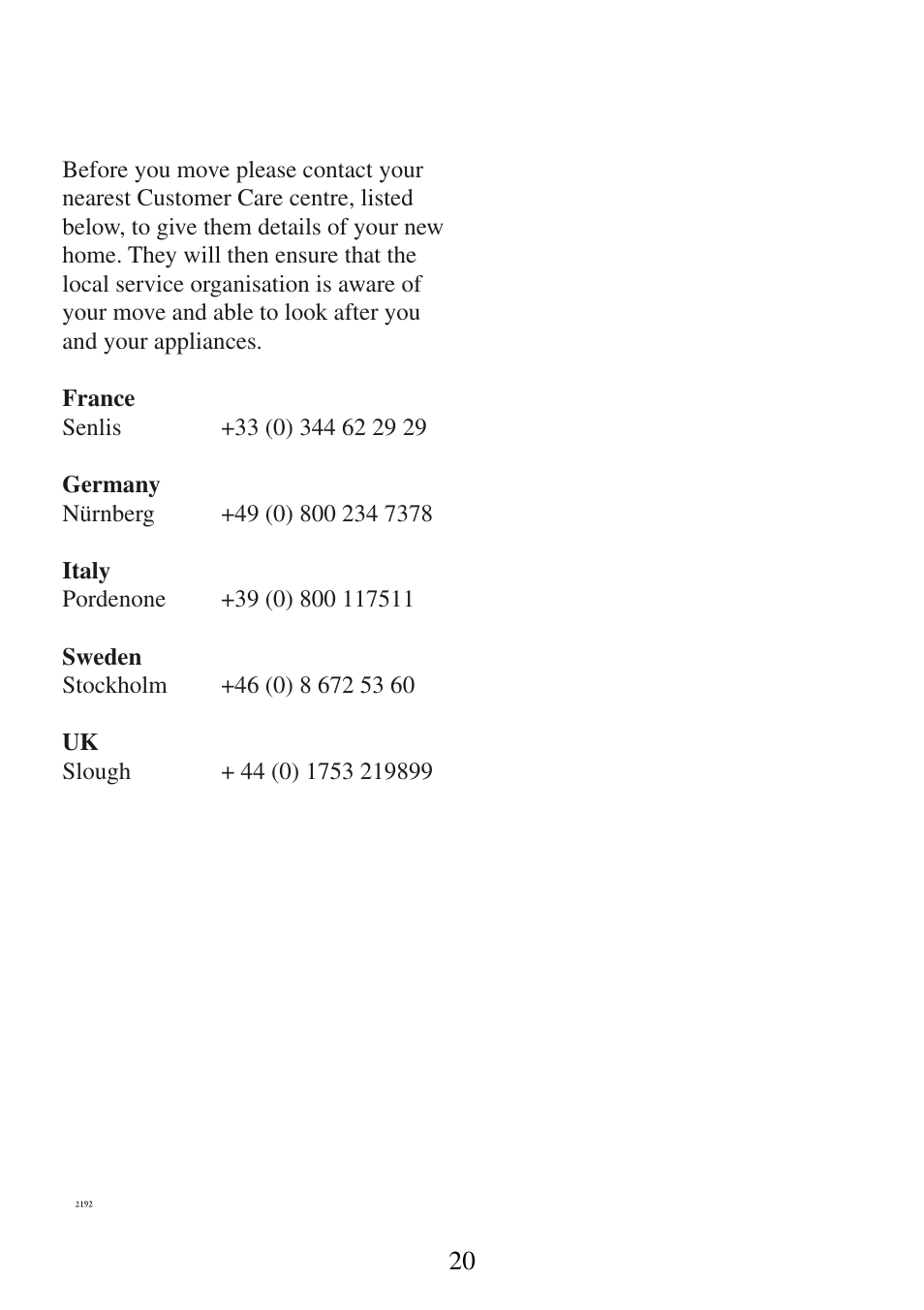 AEG 3531 WK-M GB 949600835 User Manual | Page 20 / 24