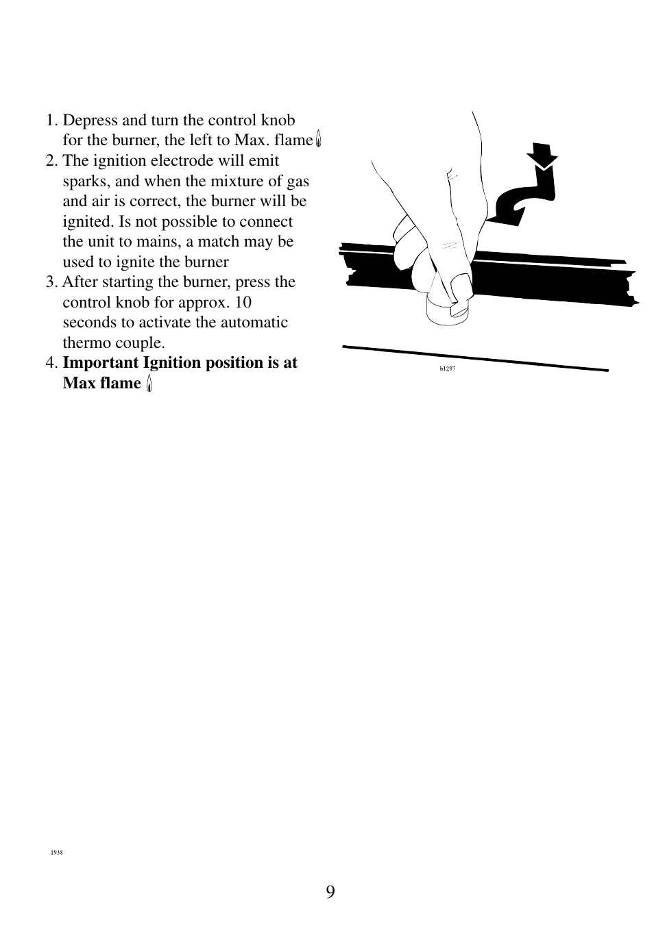 Ignition | AEG 3531 WK-M GB 949600835 User Manual | Page 9 / 24