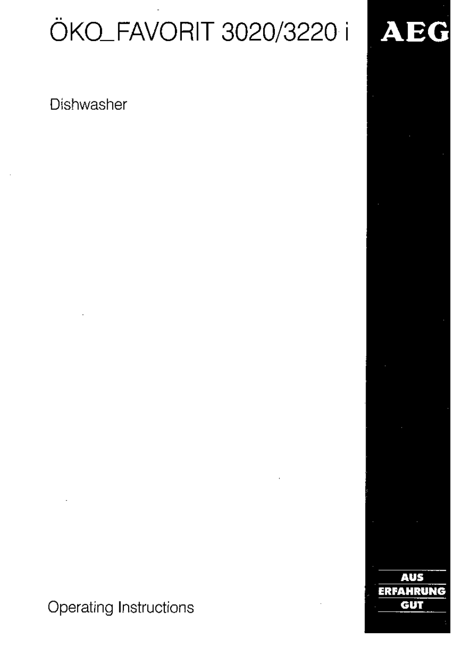 AEG OKO_FAVORIT 3220 User Manual | 42 pages