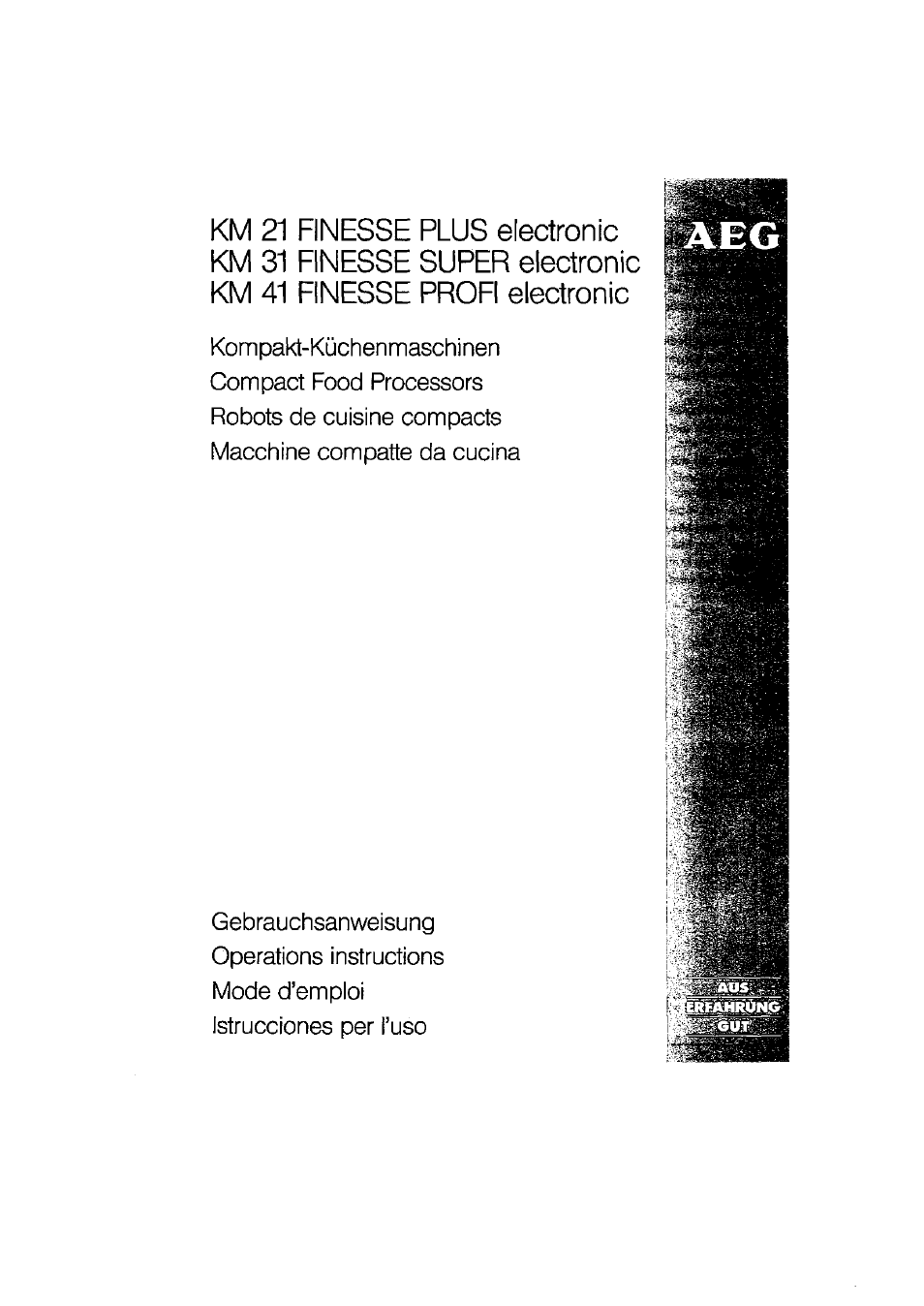 AEG FINESSE KM 31 User Manual | 17 pages