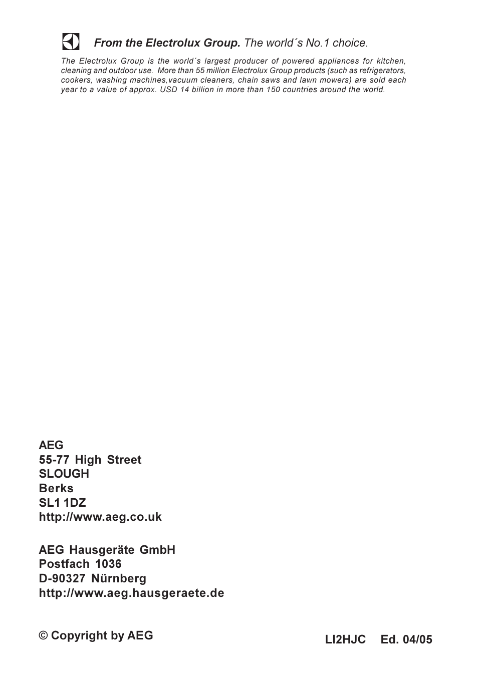 AEG DU 4561 User Manual | Page 25 / 25