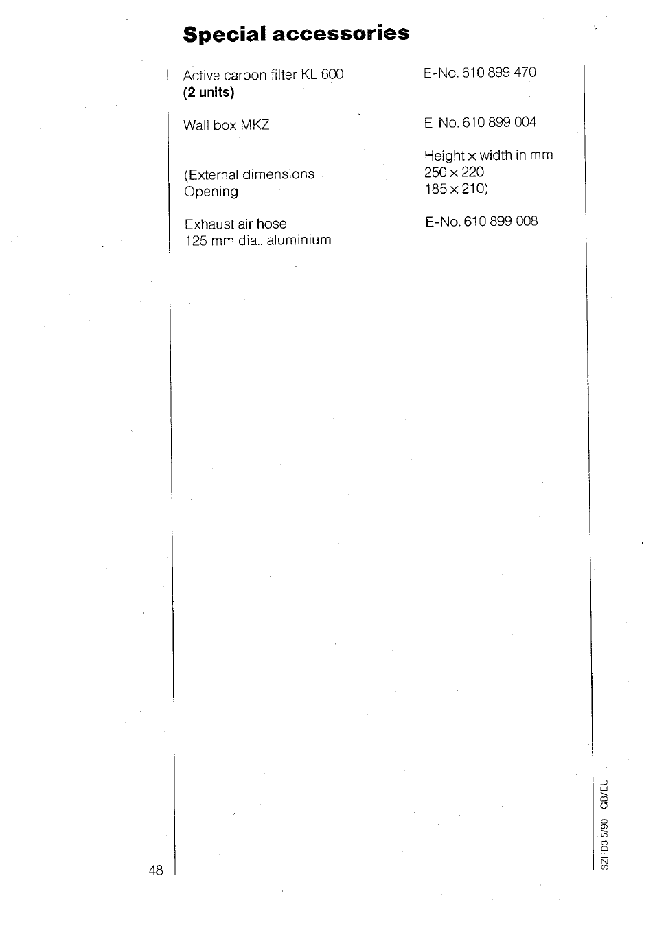 Special accessories | AEG 860 D User Manual | Page 23 / 24