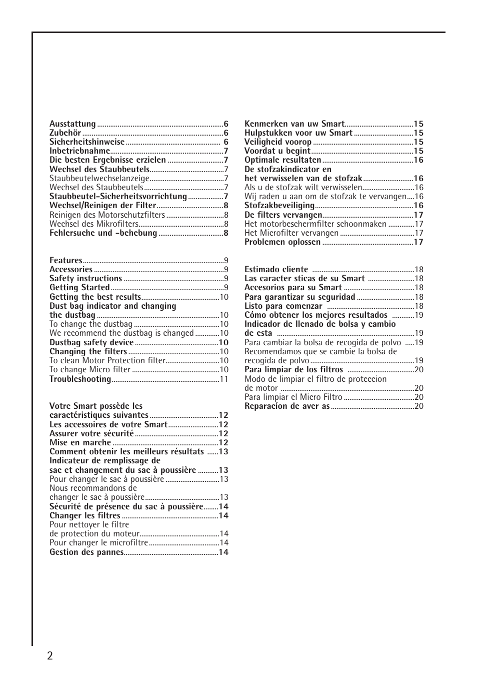 AEG ELECTROLUX 460 User Manual | Page 2 / 9