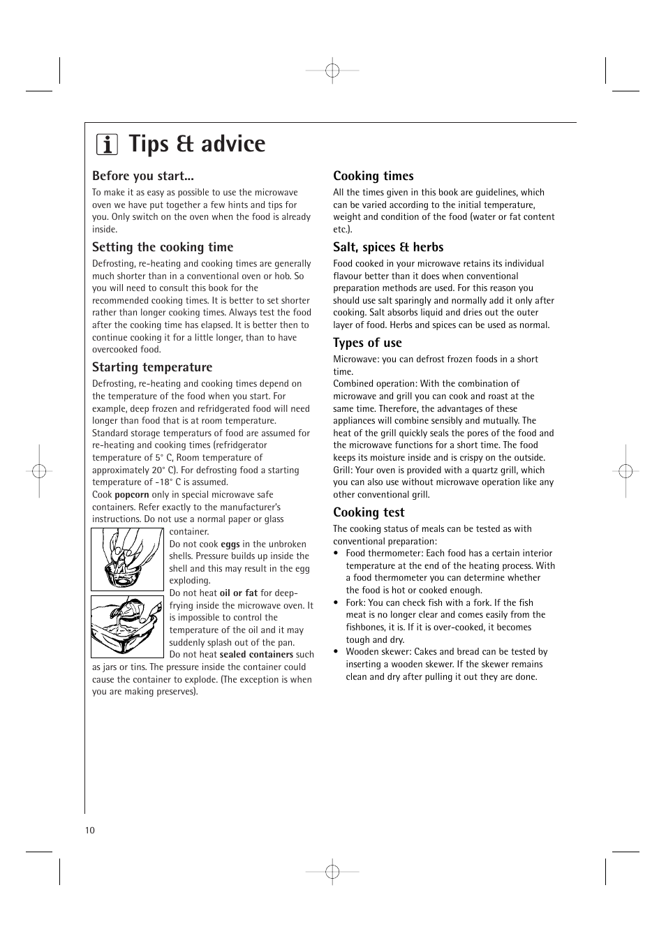 Tips & advice | AEG MCD2661E User Manual | Page 12 / 53