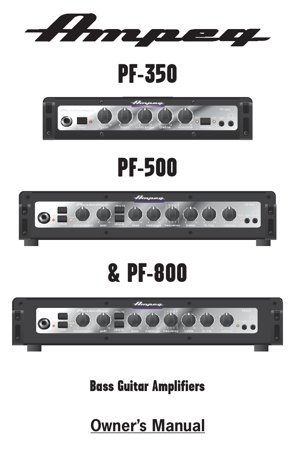 Ampeg PF-350 User Manual | 20 pages