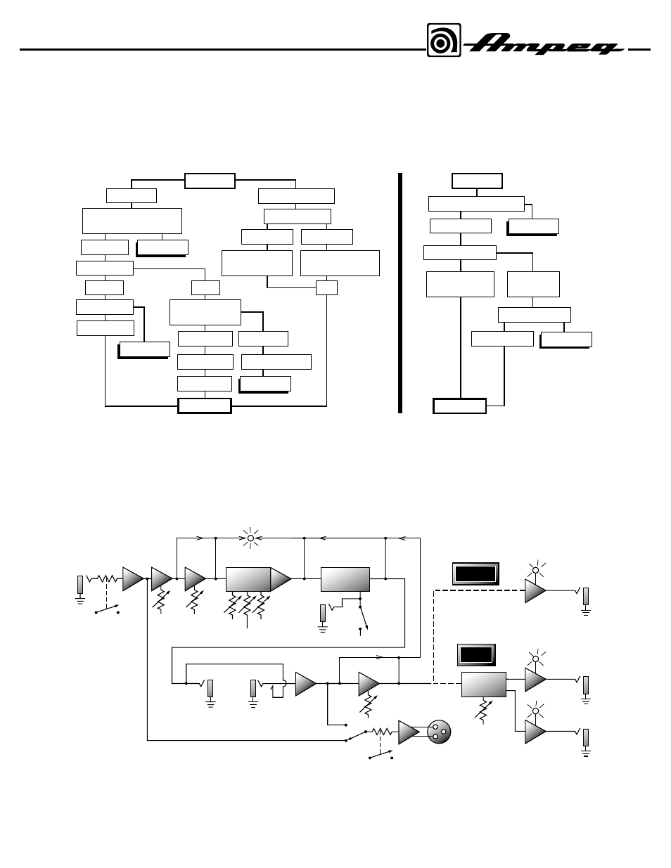 Troubleshooting, System block diagram | Ampeg B3158 User Manual | Page 7 / 8